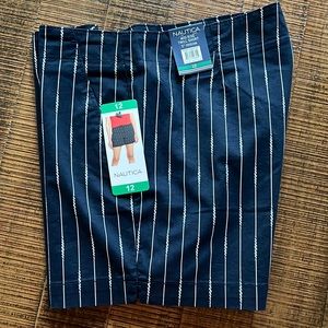 Nautica Mid-Rise Twill Shorts - Navy Seas - Size 12 - NWT